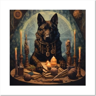 German Shepherd Occult Posters and Art